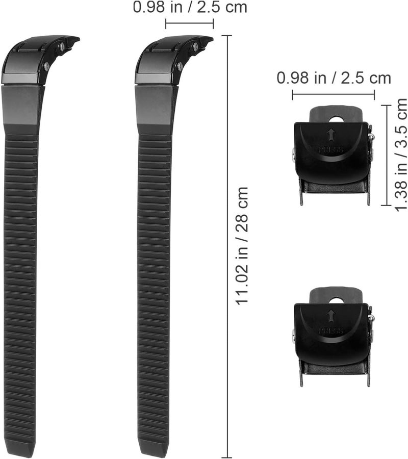 TOPPERFUN 2 Sets of Lnline Skate Replacement Straps, Adjustable Skate Universal Buckle Straps, Energy Buckle with Screw Nuts for Men Women Boys Grils - Image 2